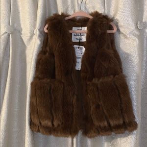 Zara faux fur vest for toddler new with tag